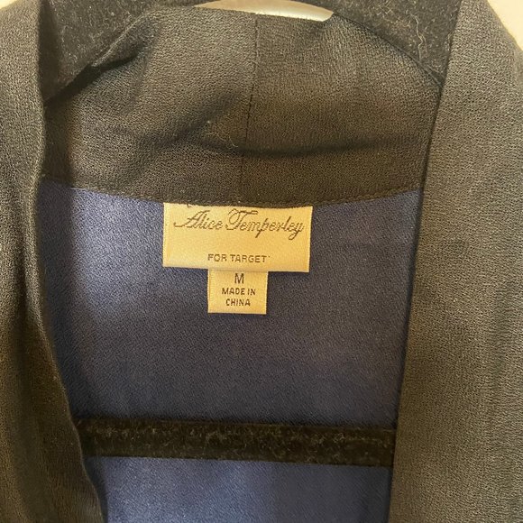Alice Temperley For Target Blue & Black Wrap Dress M - Picture 4 of 7